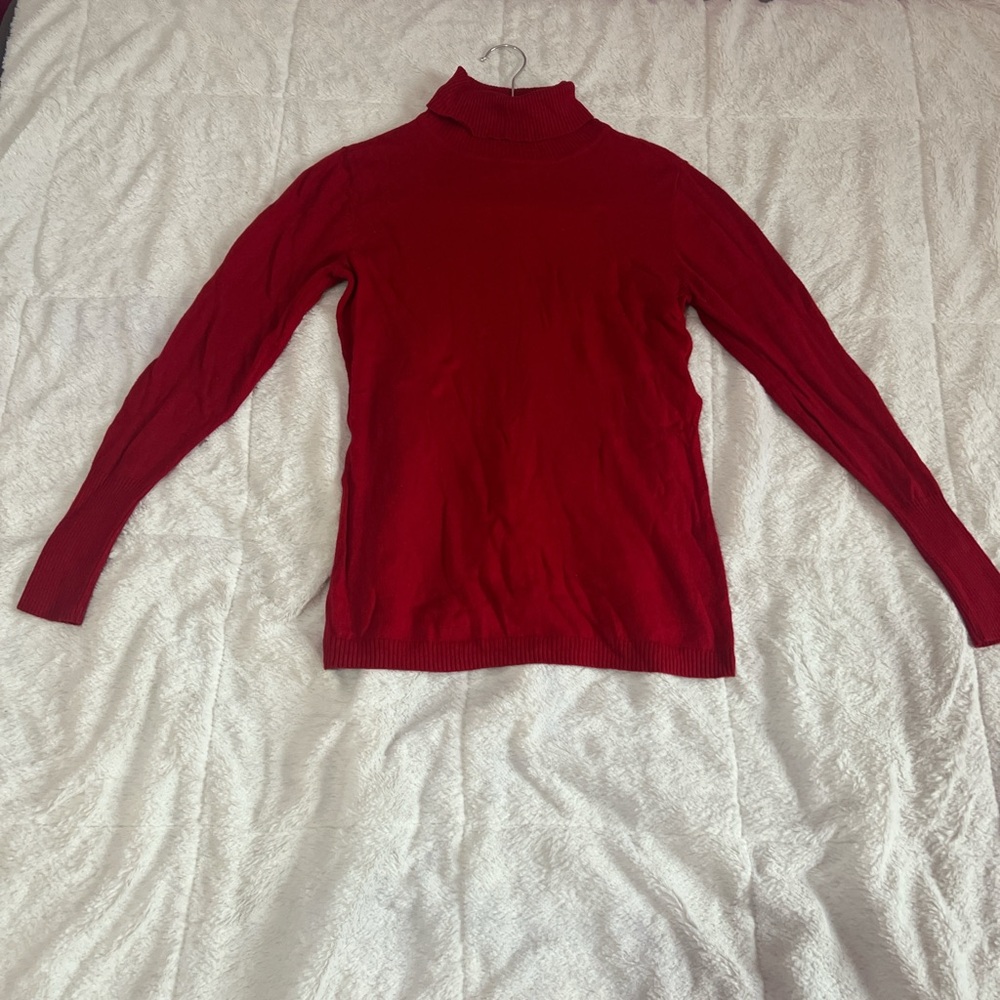 Worthington Vibrant Red Knit Turtleneck